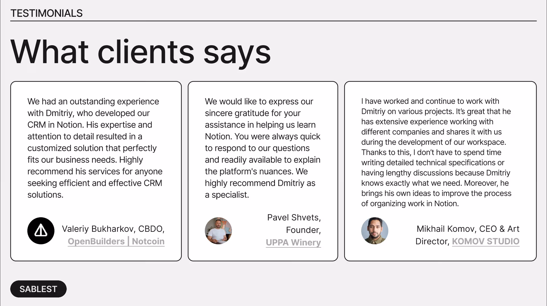 Testimonials