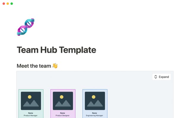 Whimsical's team hub
