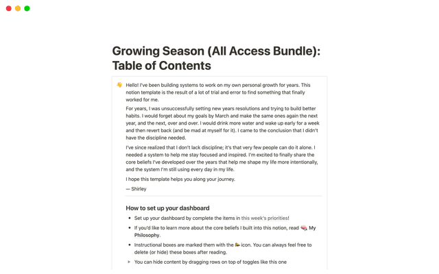 Growing Season | Life Planner & Personal Growth